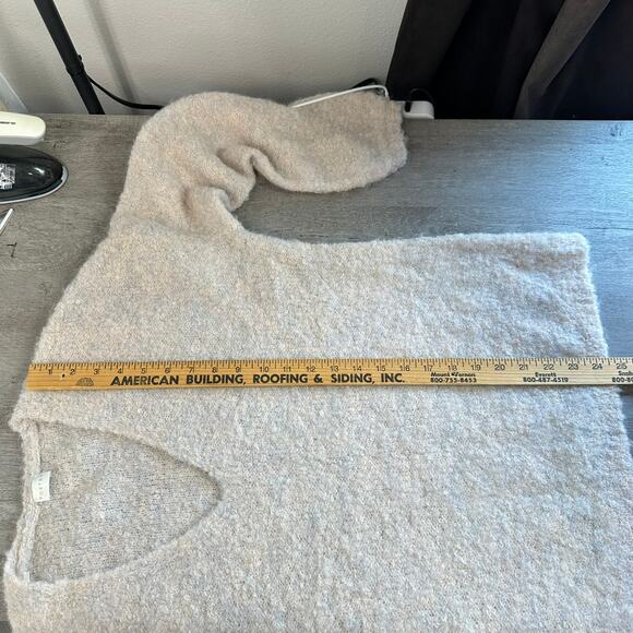 Poetry Alpaca Blouce Knit V-Neck Sweater Pink Purple Cream size 2 - Picture 6 of 7